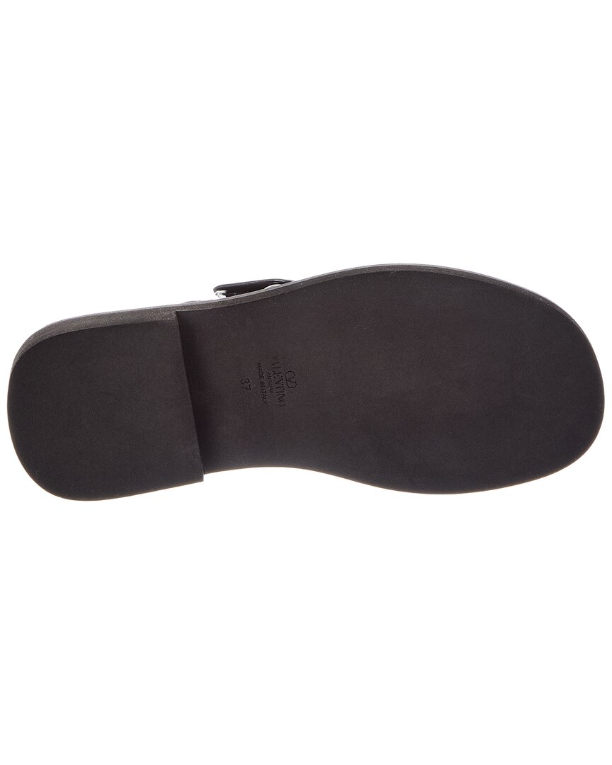 Valentino Vlogo Signature Leather Sandal