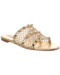 Valentino Valentino Rockstud Mesh & Leather Sandal
