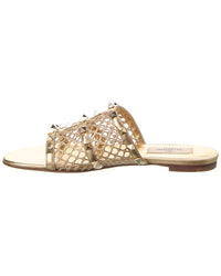 Valentino Valentino Rockstud Mesh & Leather Sandal