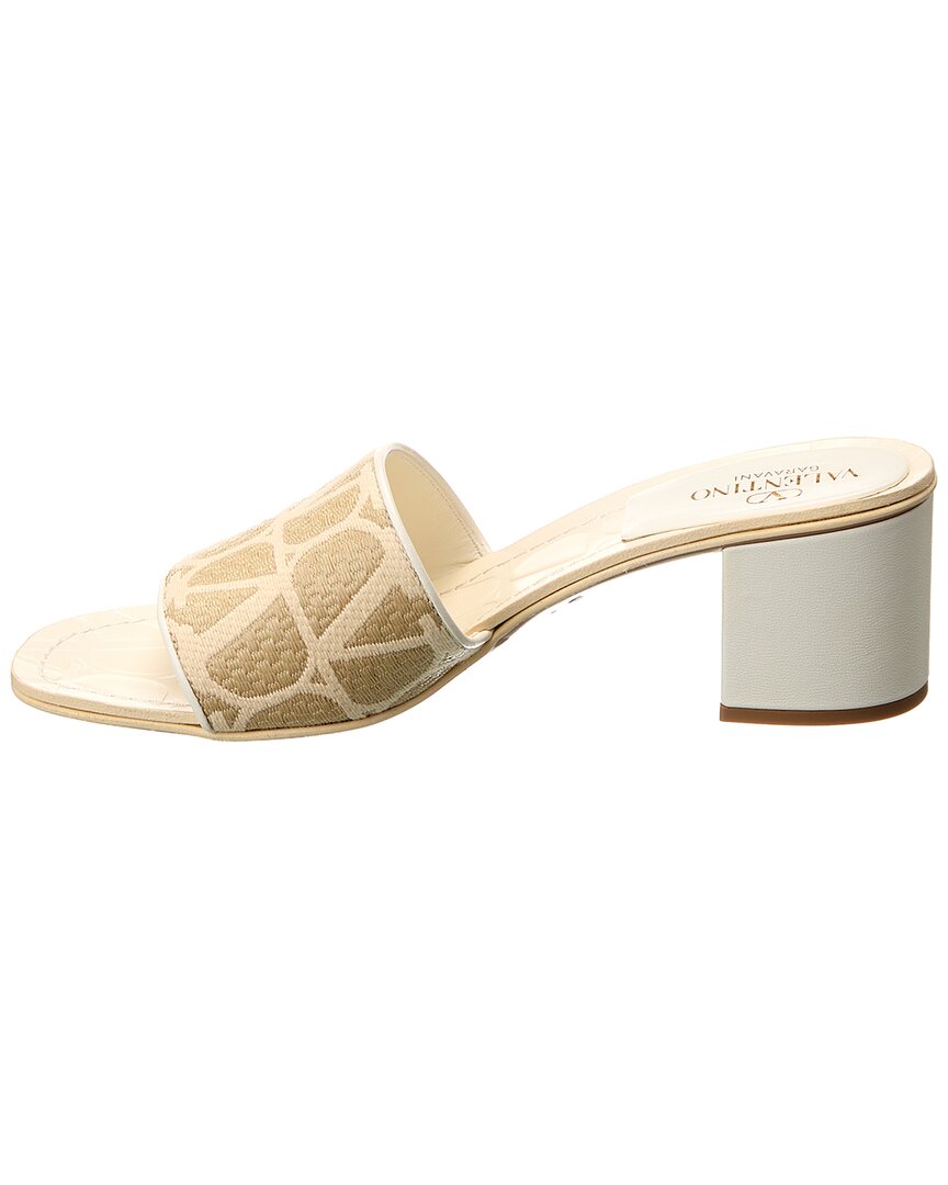Valentino Valentino Vlogo 50 Toile Iconographe Canvas Sandal