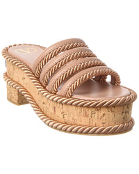 Valentino Vlogo Signature Leather Sandal
