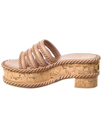 Valentino Vlogo Signature Leather Sandal