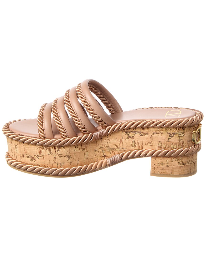 Valentino Vlogo Signature Leather Sandal