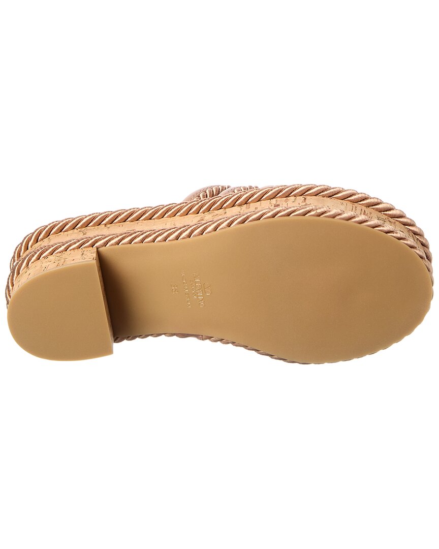 Valentino Vlogo Signature Leather Sandal