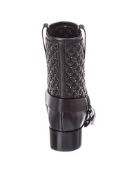 Valentino Valentino Vlogo Signature Quilted Leather Biker Boot