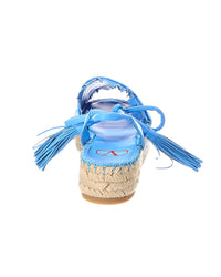 Valentino Vlogo Canvas & Leather Espadrille Sandal