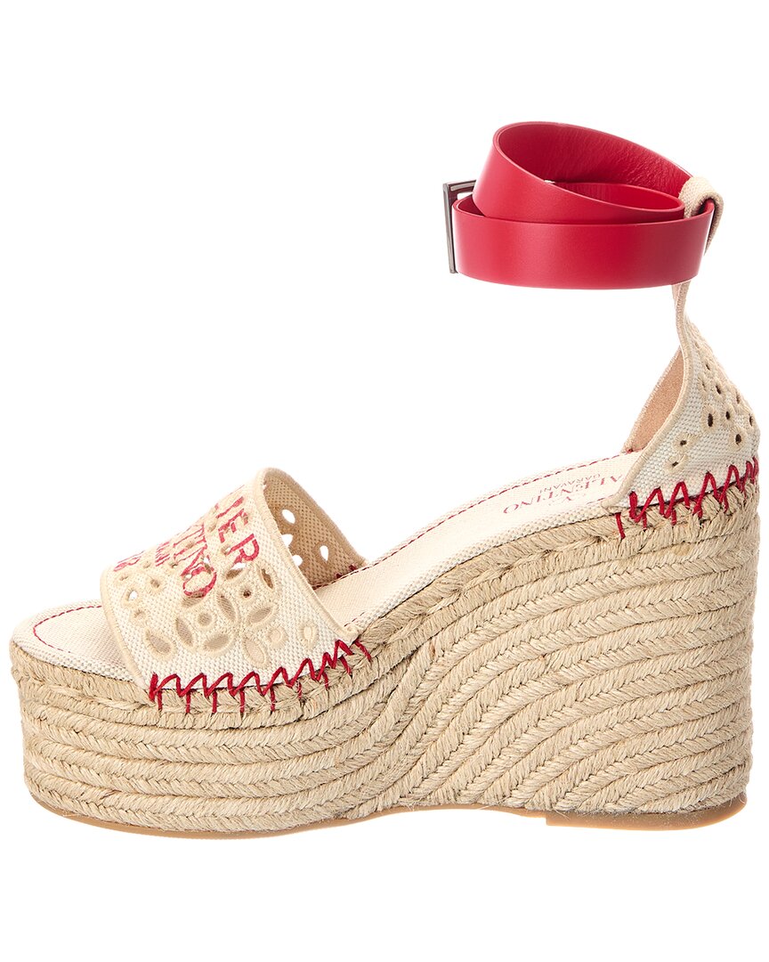 Valentino Vlogo Signature Canvas Sandal