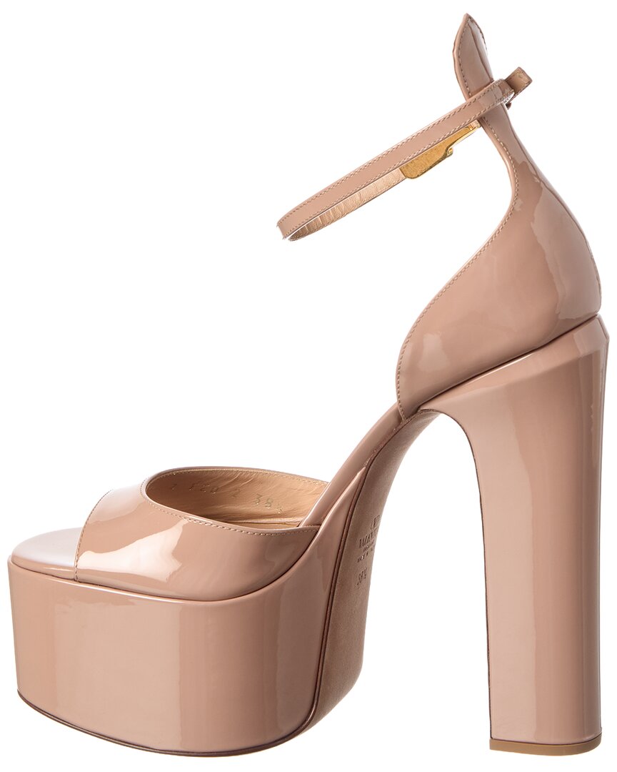 Valentino Valentino Vlogo Tan-Go 155 Patent Platform Sandal