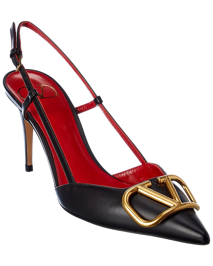 Valentino Valentino Vlogo 80 Leather Slingback Pump