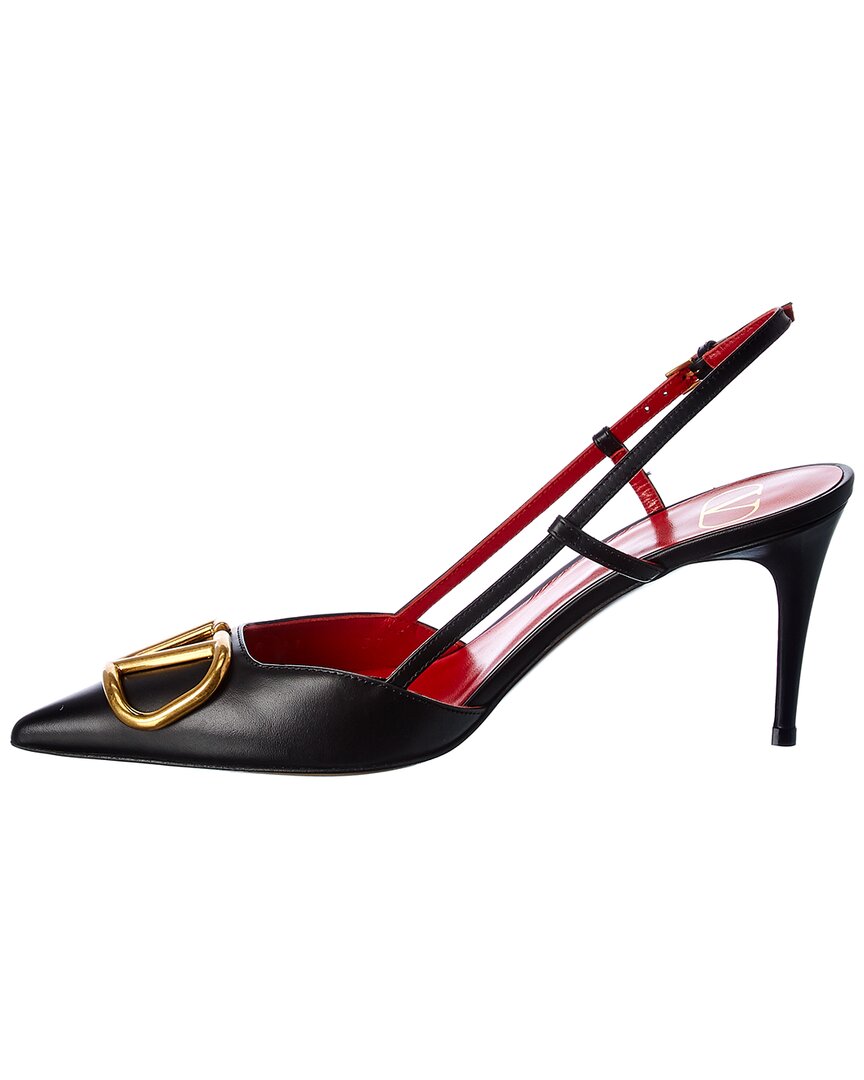Valentino Valentino Vlogo 80 Leather Slingback Pump