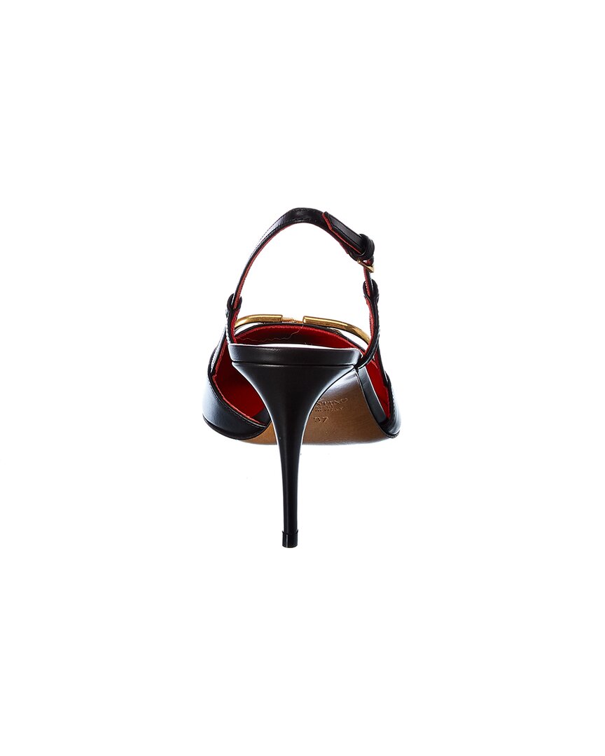 Valentino Valentino Vlogo 80 Leather Slingback Pump