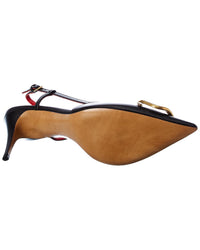 Valentino Valentino Vlogo 80 Leather Slingback Pump