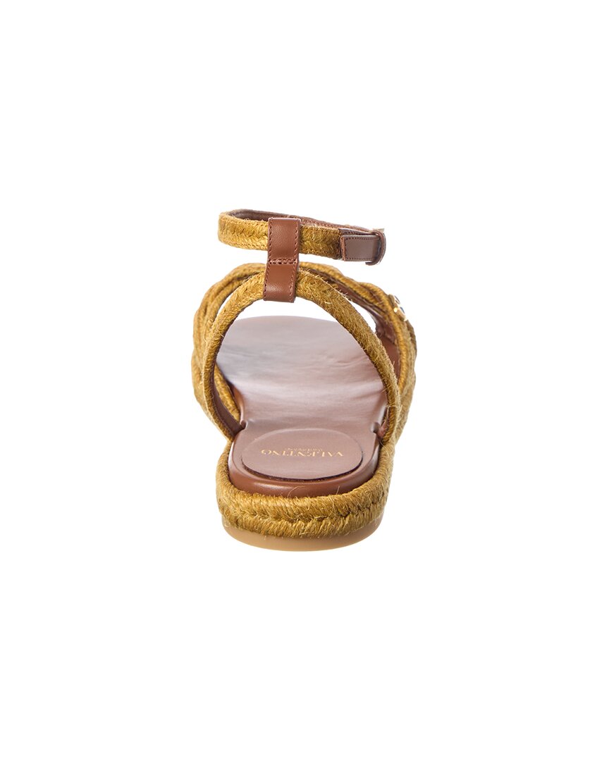 Valentino Vlogo Signature Raffia Sandal