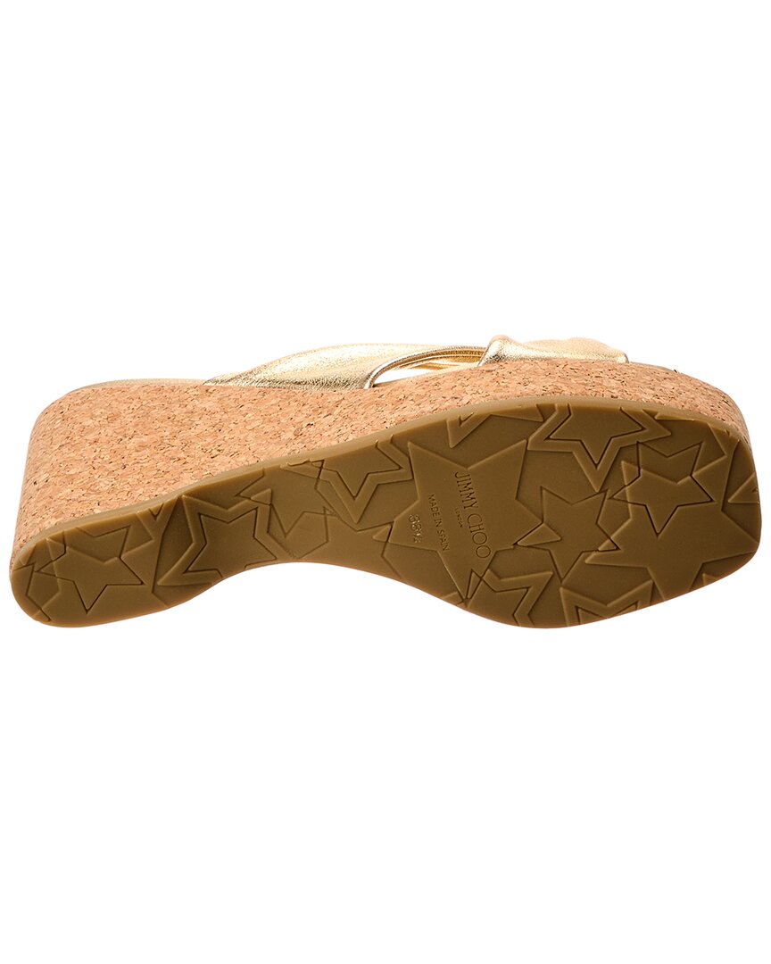 Jimmy Choo Avenue 110 Leather Wedge Sandal