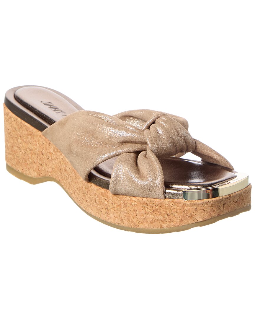 Jimmy Choo Avenue 50 Leather Wedge Sandal