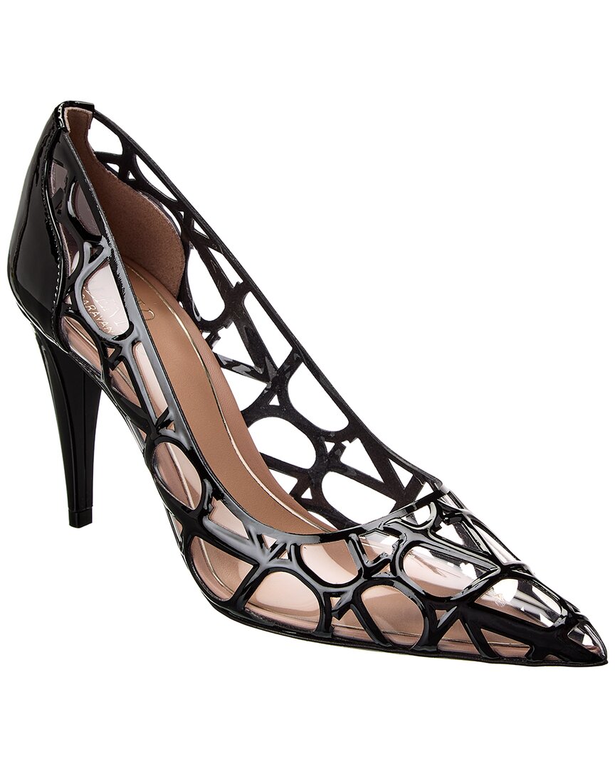 Valentino Vlogo 90 Vinyl & Patent Pump 36 Black