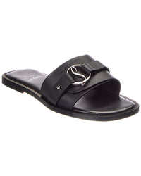 Christian Louboutin Logo Leather Flat