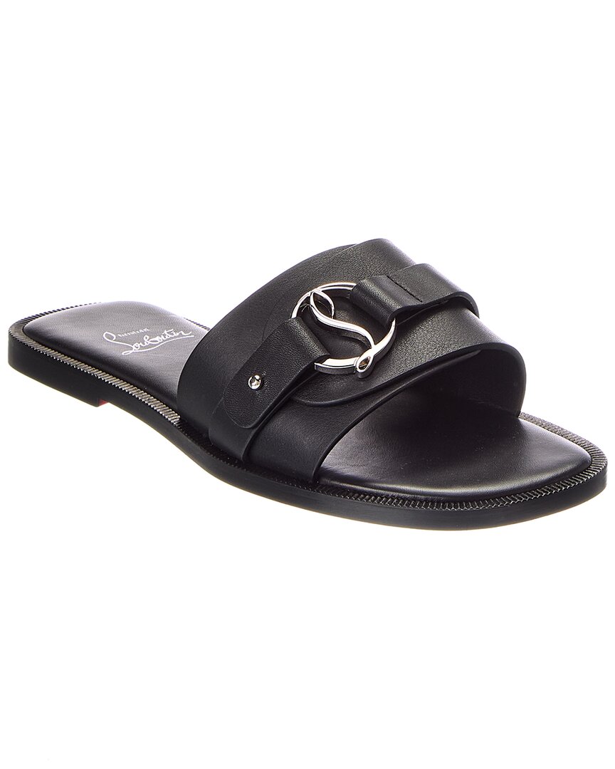 Christian Louboutin Logo Leather Flat