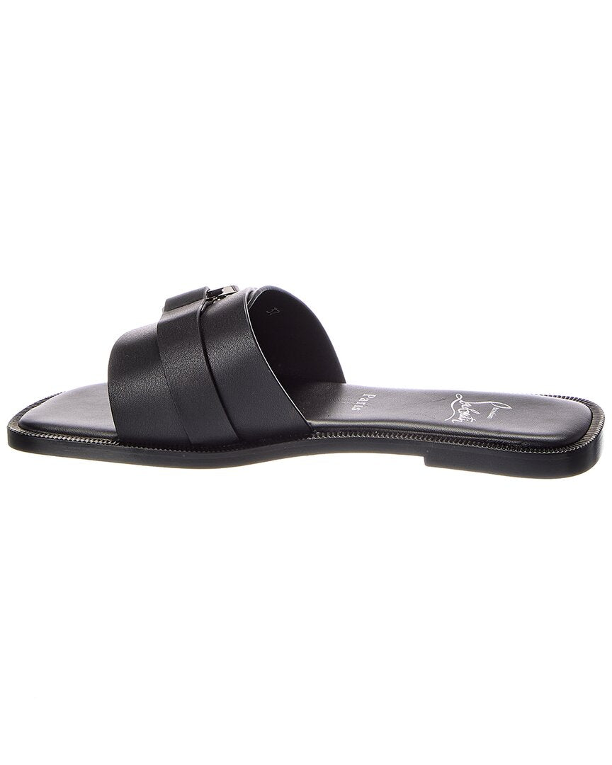 Christian Louboutin Logo Leather Flat