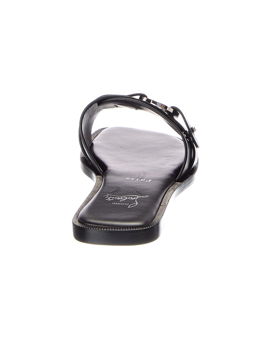 Christian Louboutin Logo Leather Flat