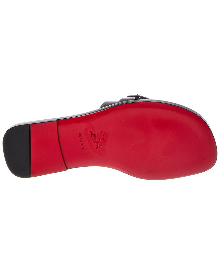Christian Louboutin Logo Leather Flat