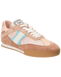 Chloé Chloé Kick Suede-Trim Sneaker