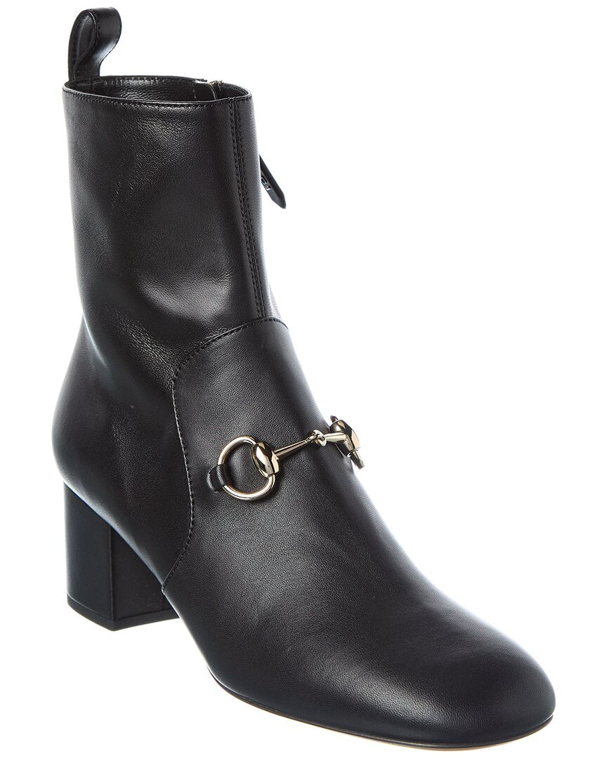 Gucci Gucci Horsebit Leather Bootie