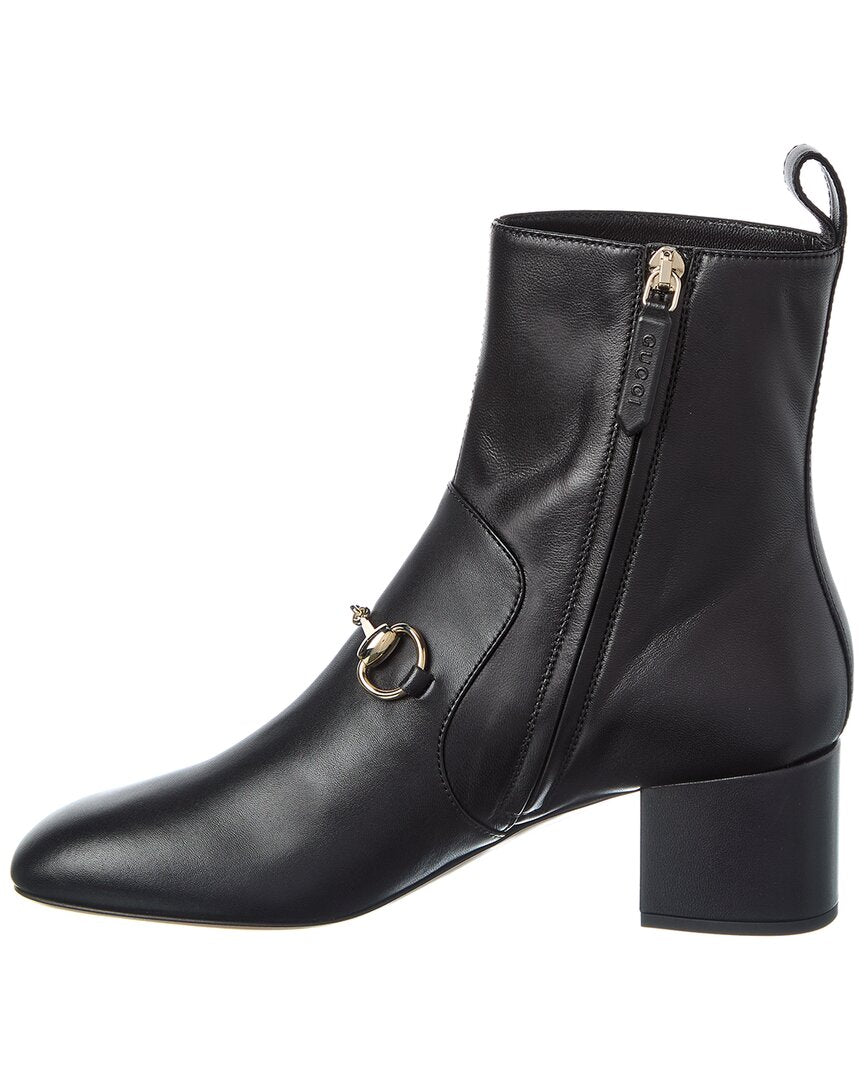 Gucci Gucci Horsebit Leather Bootie