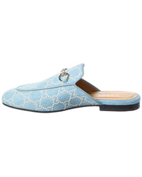 Gucci Giglio Princetown Canvas & Leather Mule