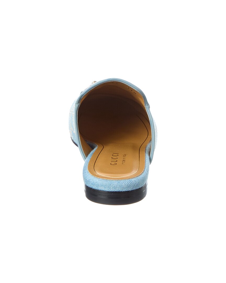 Gucci Giglio Princetown Canvas & Leather Mule