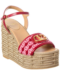 Valentino Vlogo Signature Leather Sandal