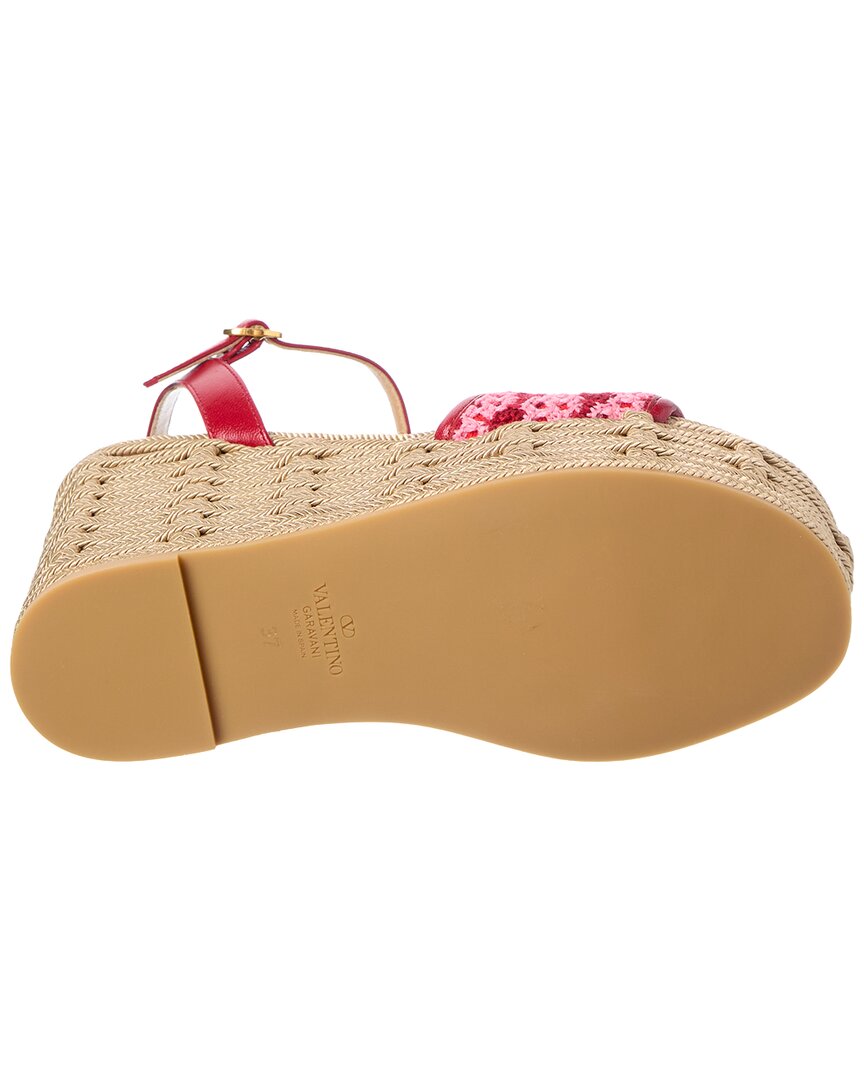 Valentino Vlogo Signature Leather Sandal