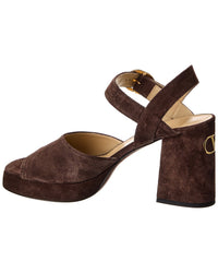 Valentino Valentino Vlogo Signature 100 Suede Sandal