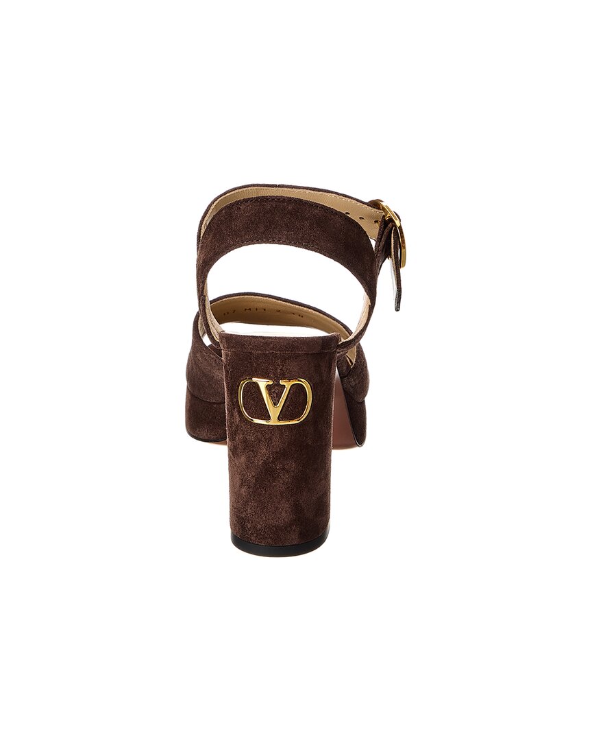 Valentino Valentino Vlogo Signature 100 Suede Sandal