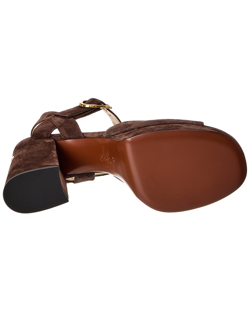 Valentino Valentino Vlogo Signature 100 Suede Sandal