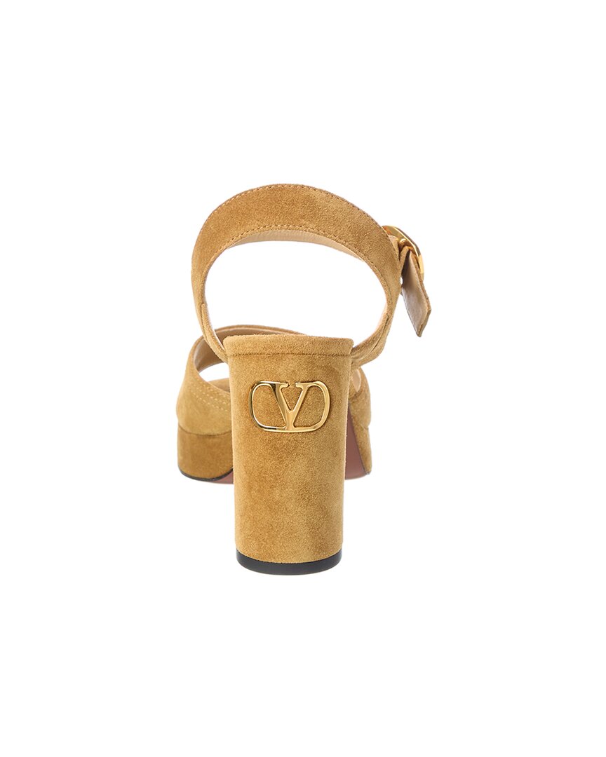Valentino Valentino Vlogo Signature 100 Suede Sandal
