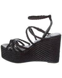 Jimmy Choo Nyra 100 Raffia & Suede Sandal