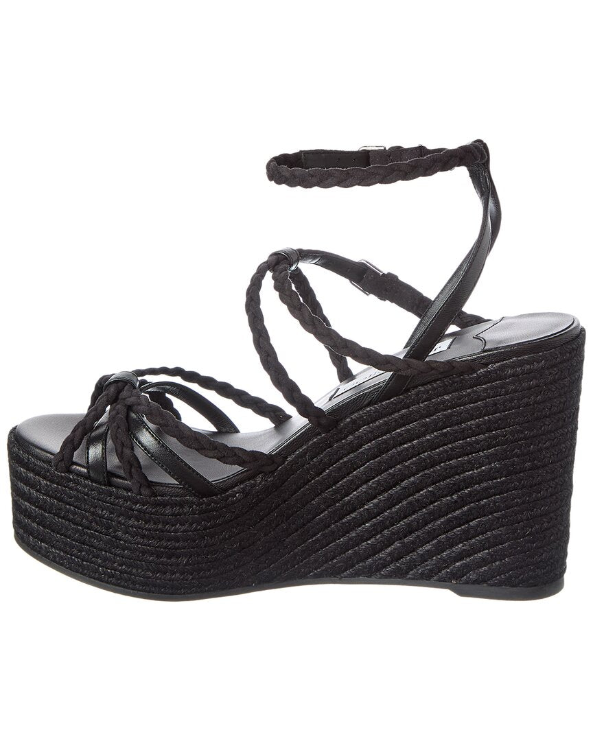 Jimmy Choo Nyra 100 Raffia & Suede Sandal