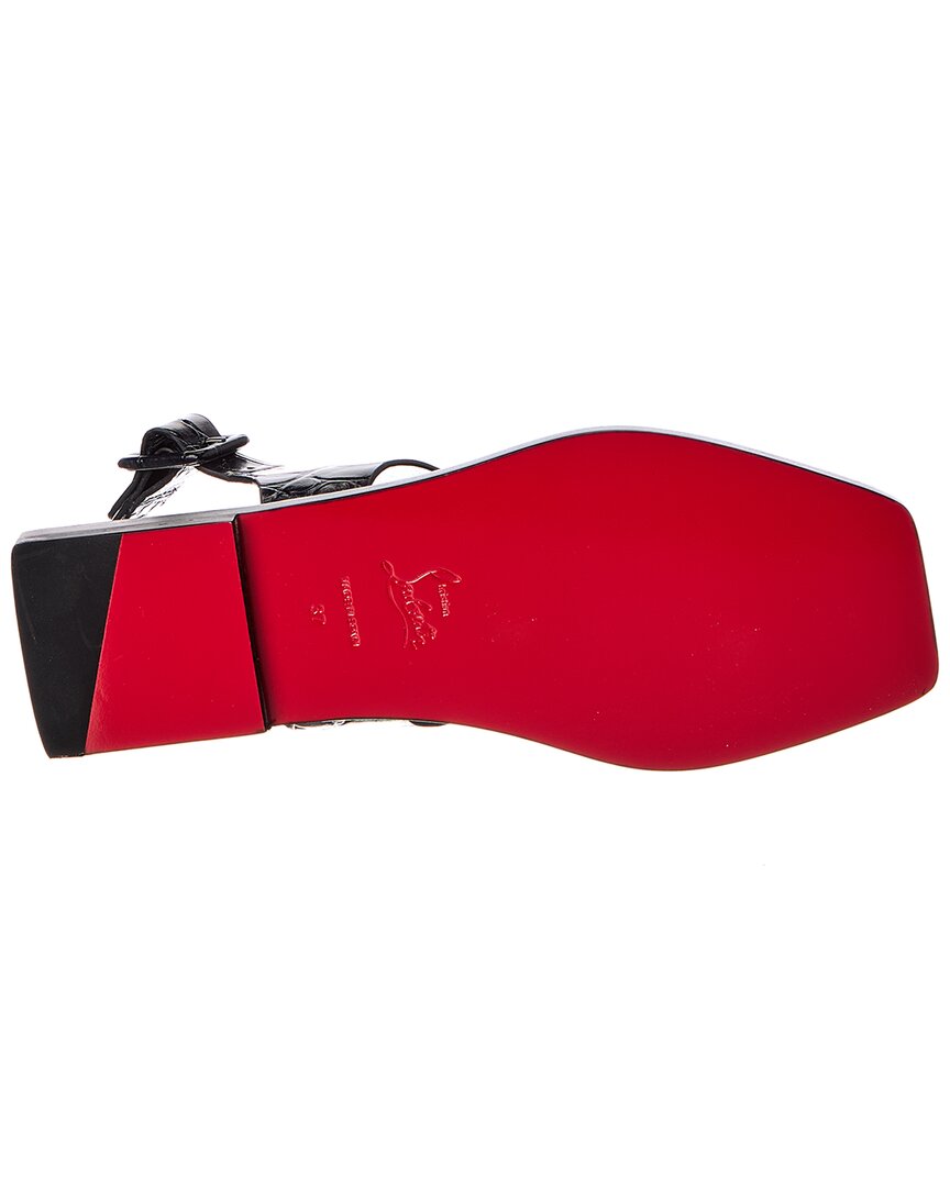 Christian Louboutin Christian Louboutin Croc-Embossed Leather Sandal