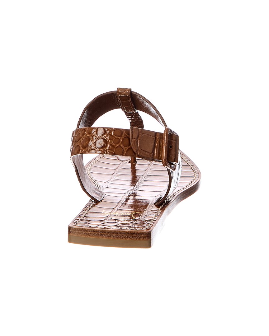 Christian Louboutin Christian Louboutin Croc-Embossed Leather Sandal