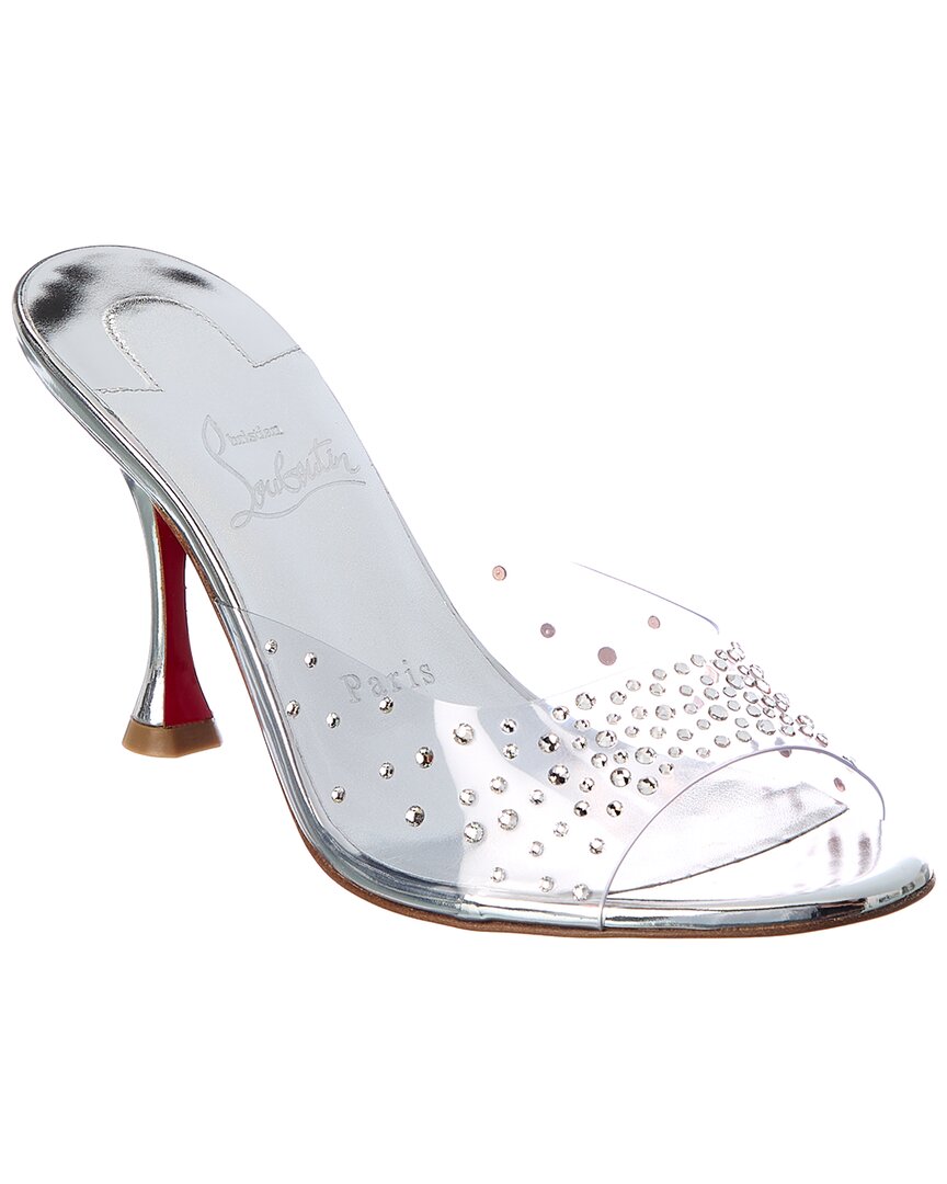 Christian Louboutin Christian Louboutin Degramule Strass 85 Leather & Pvc Sandal