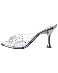 Christian Louboutin Christian Louboutin Degramule Strass 85 Leather & Pvc Sandal