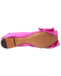 LANVIN Lanvin Bow Silk Ballerina Flat