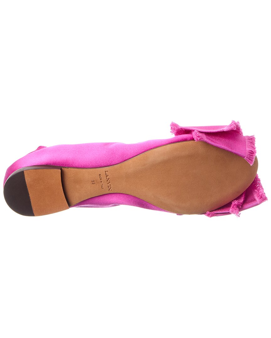 LANVIN Lanvin Bow Silk Ballerina Flat