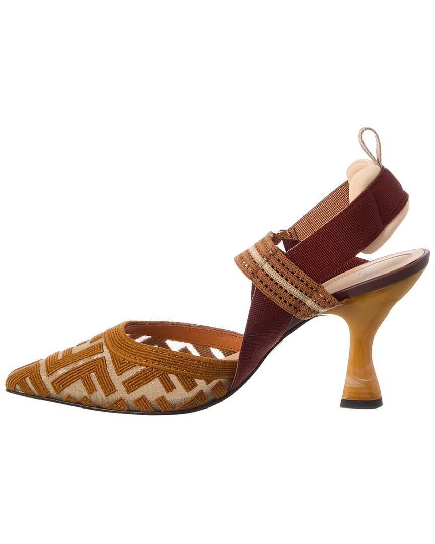 Fendi Colibri Ff Mesh Slingback Pump