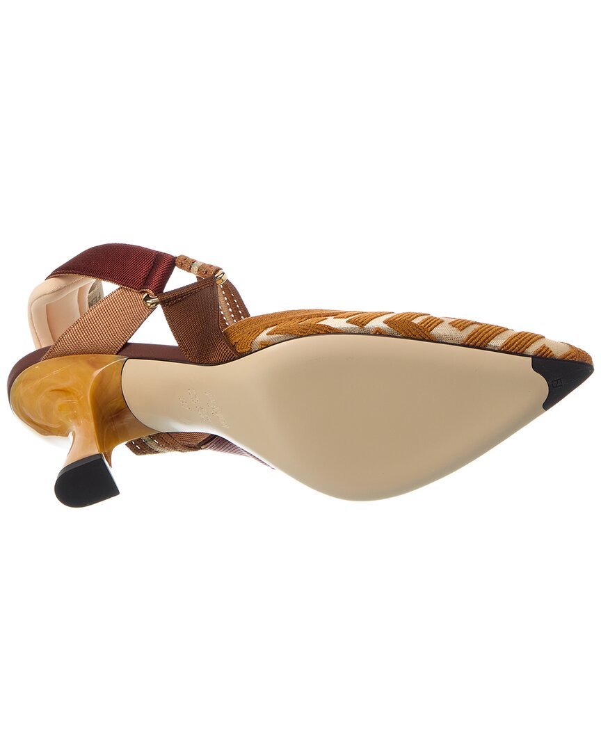 Fendi Colibri Ff Mesh Slingback Pump