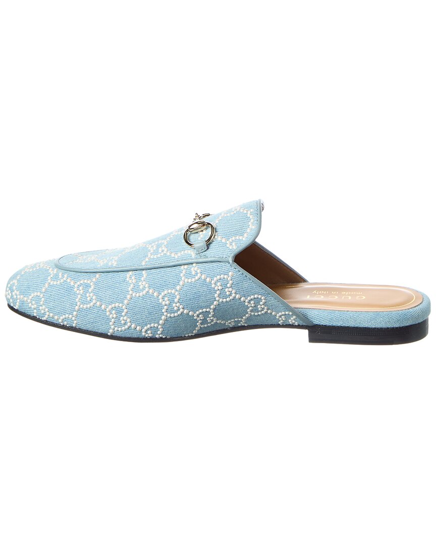 Gucci Gucci Giglio Princetown Canvas & Leather Mule
