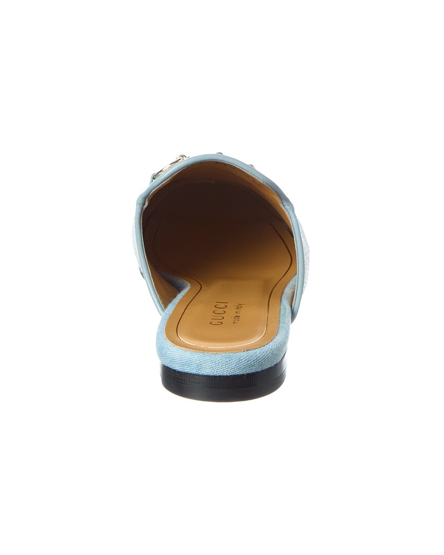 Gucci Gucci Giglio Princetown Canvas & Leather Mule