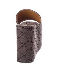 Gucci Gucci Horsebit Leather Wedge Sandal