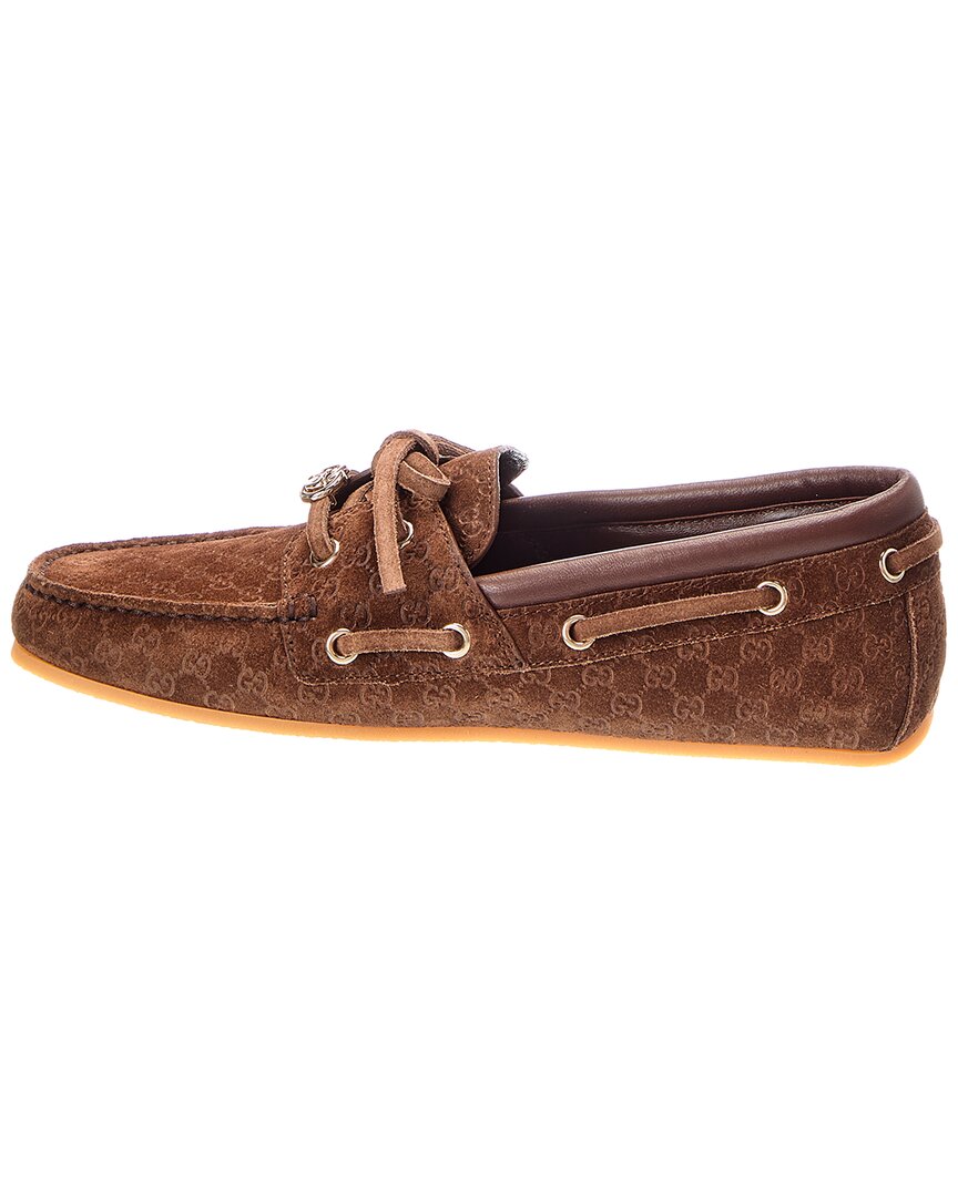 GUCCI GG suede driving shoes brown | ヤマダウェブコム